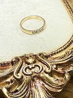 Vintage & Occasion Geelgouden 14k  rijring met briljanten 3  stuks - maat 17.5