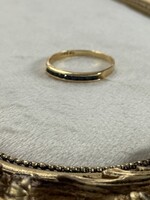 Vintage & Occasion Geelgouden aanschuifring met  saffier - maat 18