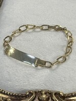 Vintage & Occasion Geelgouden 14k plaatarmband - lengte 14 cm