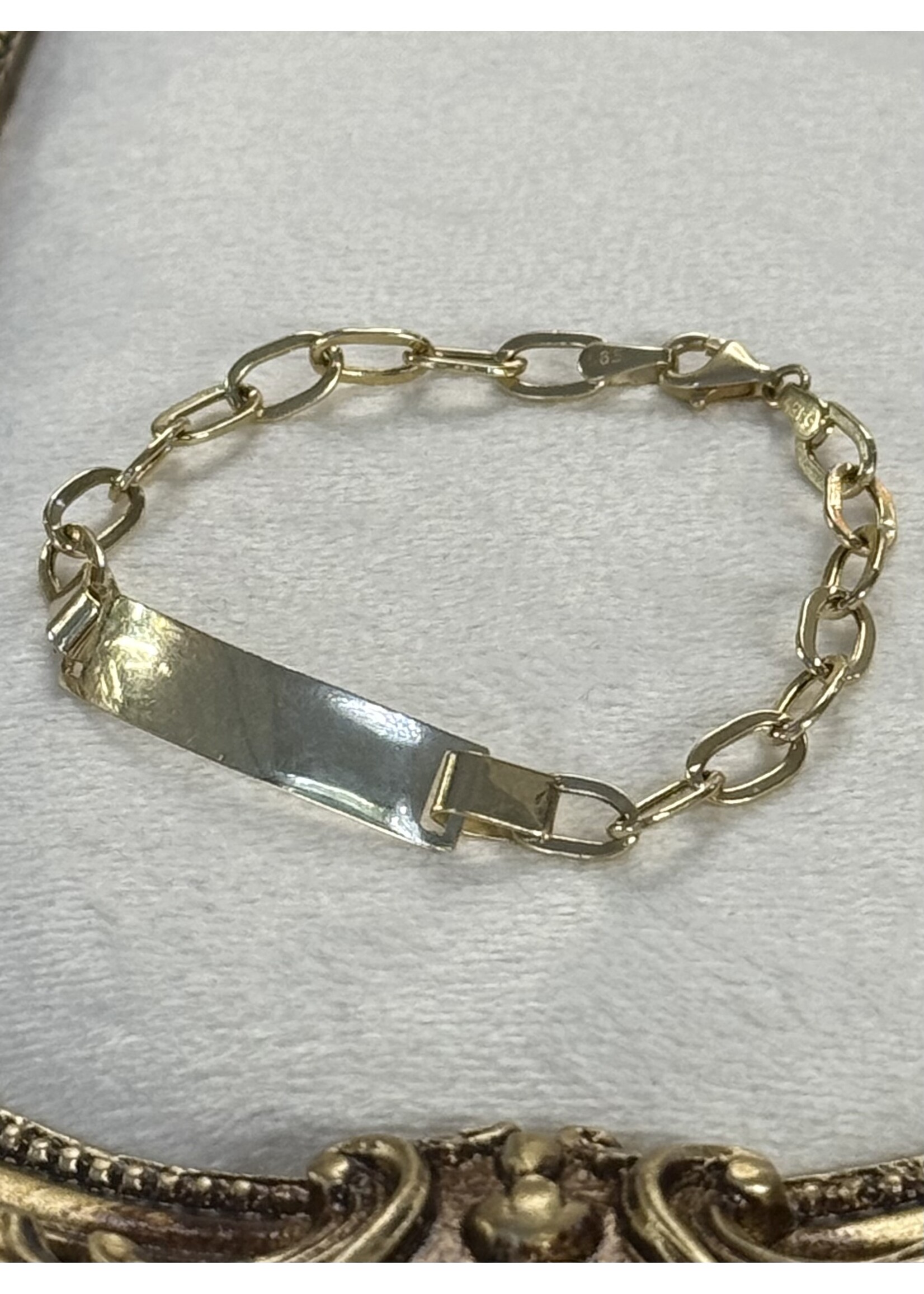 Vintage & Occasion Geelgouden 14k plaatarmband - lengte 14 cm