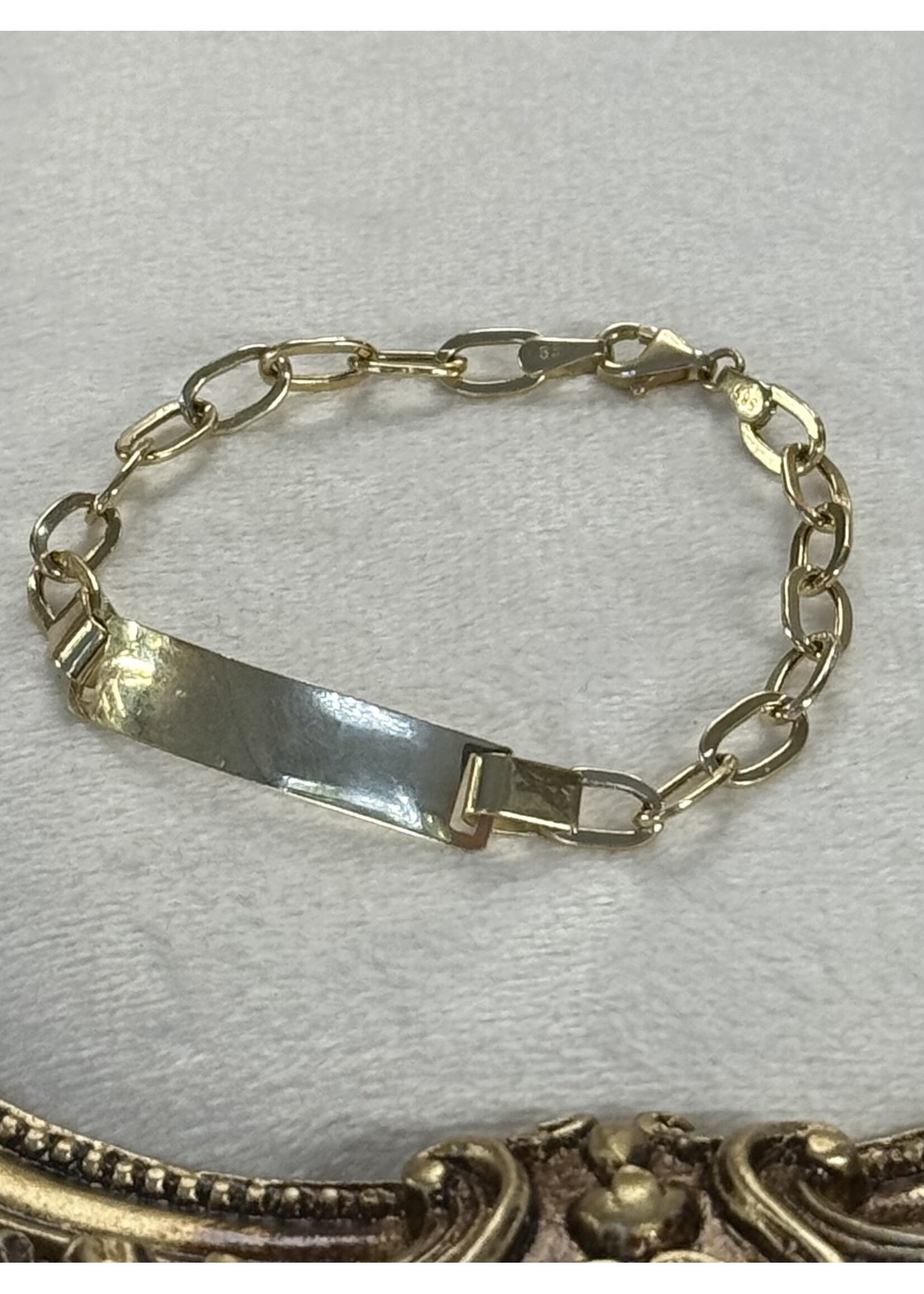 Vintage & Occasion Geelgouden 14k plaatarmband - lengte 14 cm