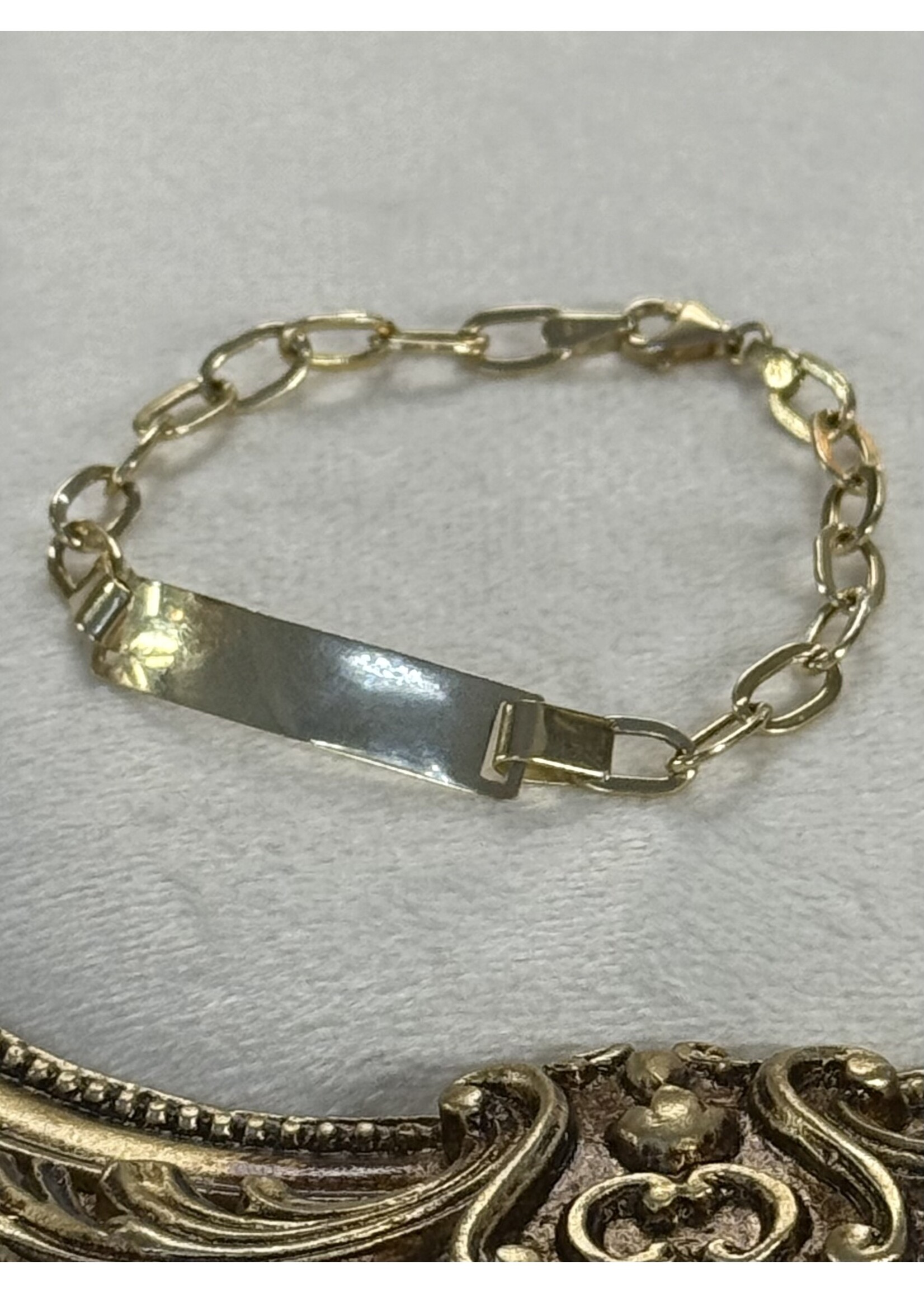 Vintage & Occasion Geelgouden 14k plaatarmband - lengte 14 cm