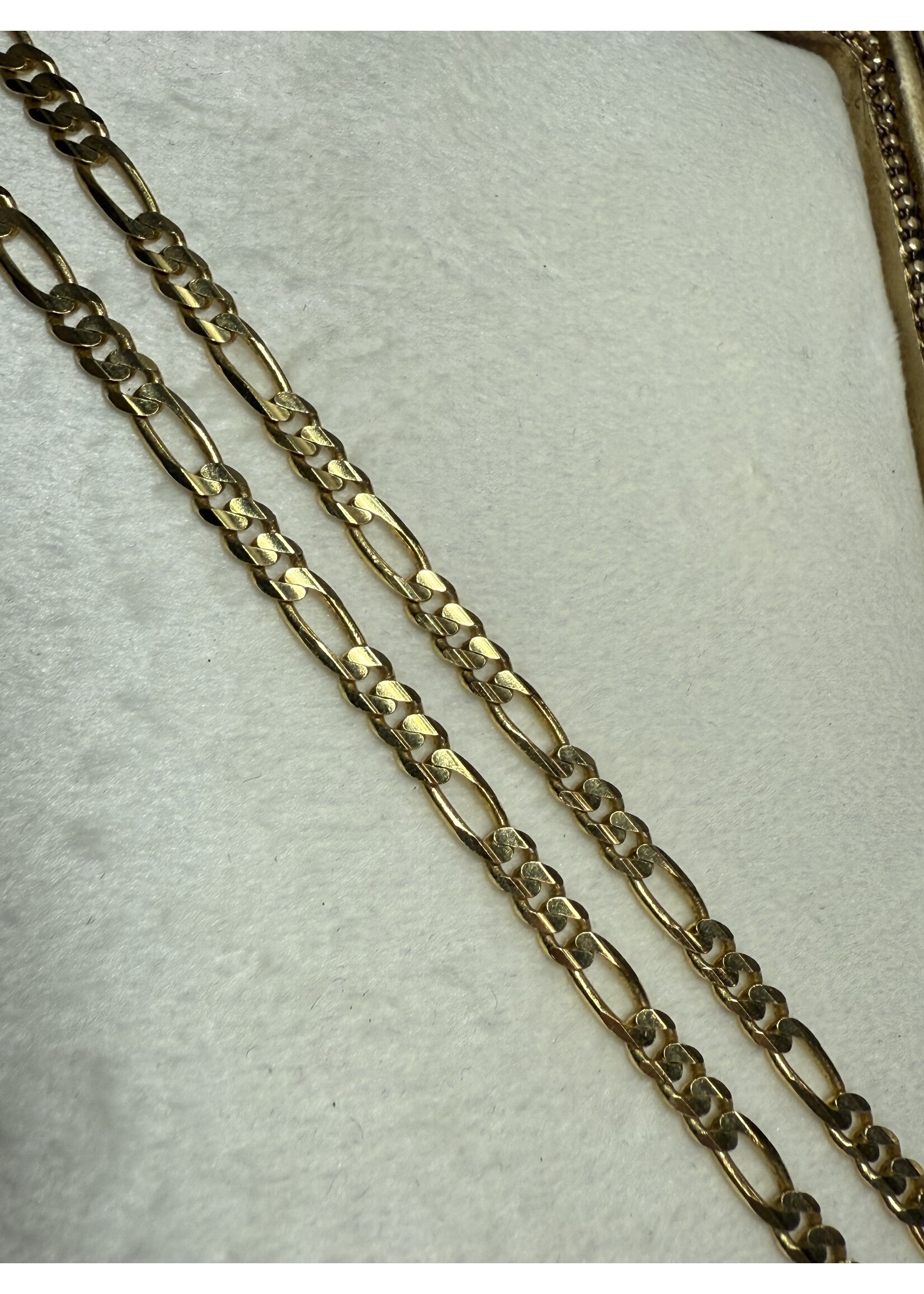 Vintage & Occasion Geelgouden 14k  figaro collier - lengte 50 cm dikte 3.8 mm
