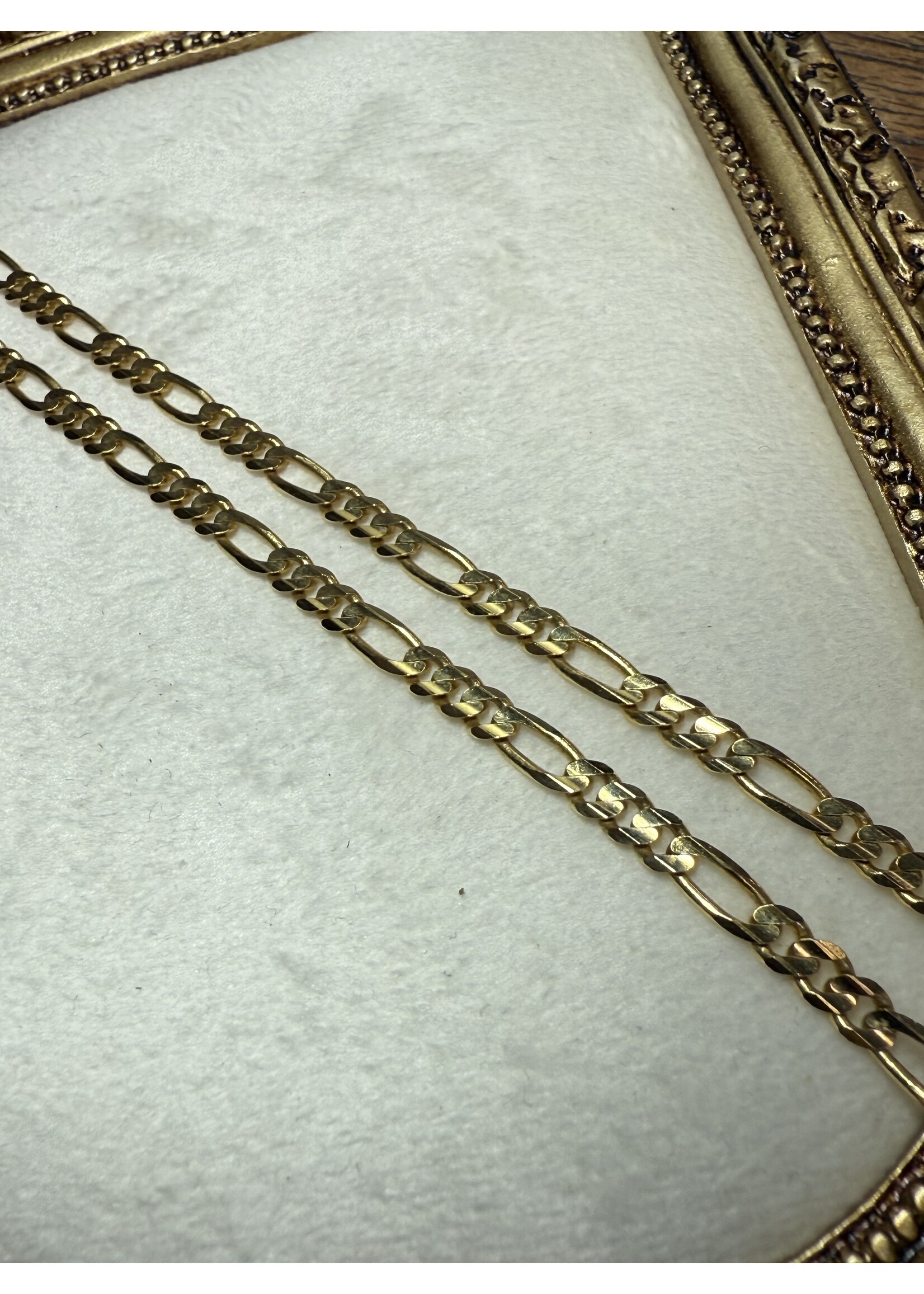 Vintage & Occasion Geelgouden 14k  figaro collier - lengte 50 cm dikte 3.8 mm