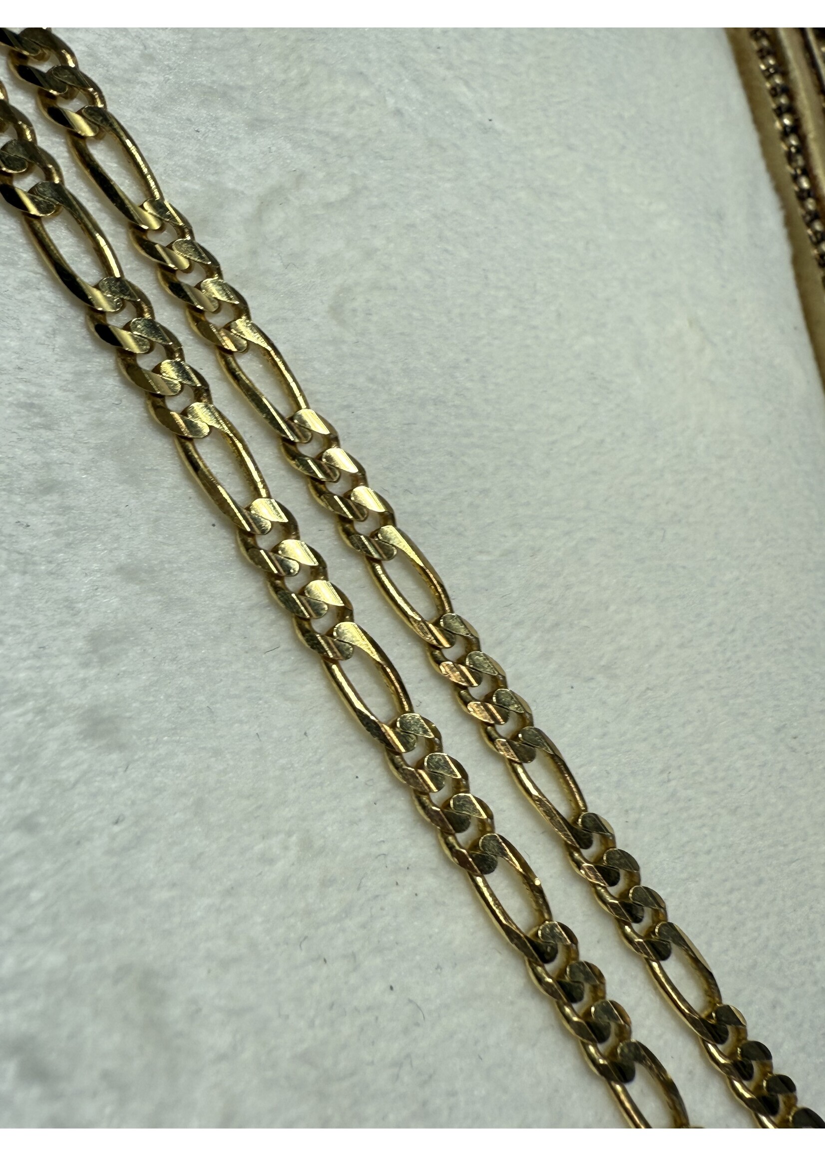 Vintage & Occasion Geelgouden 14k  figaro collier - lengte 50 cm dikte 3.8 mm