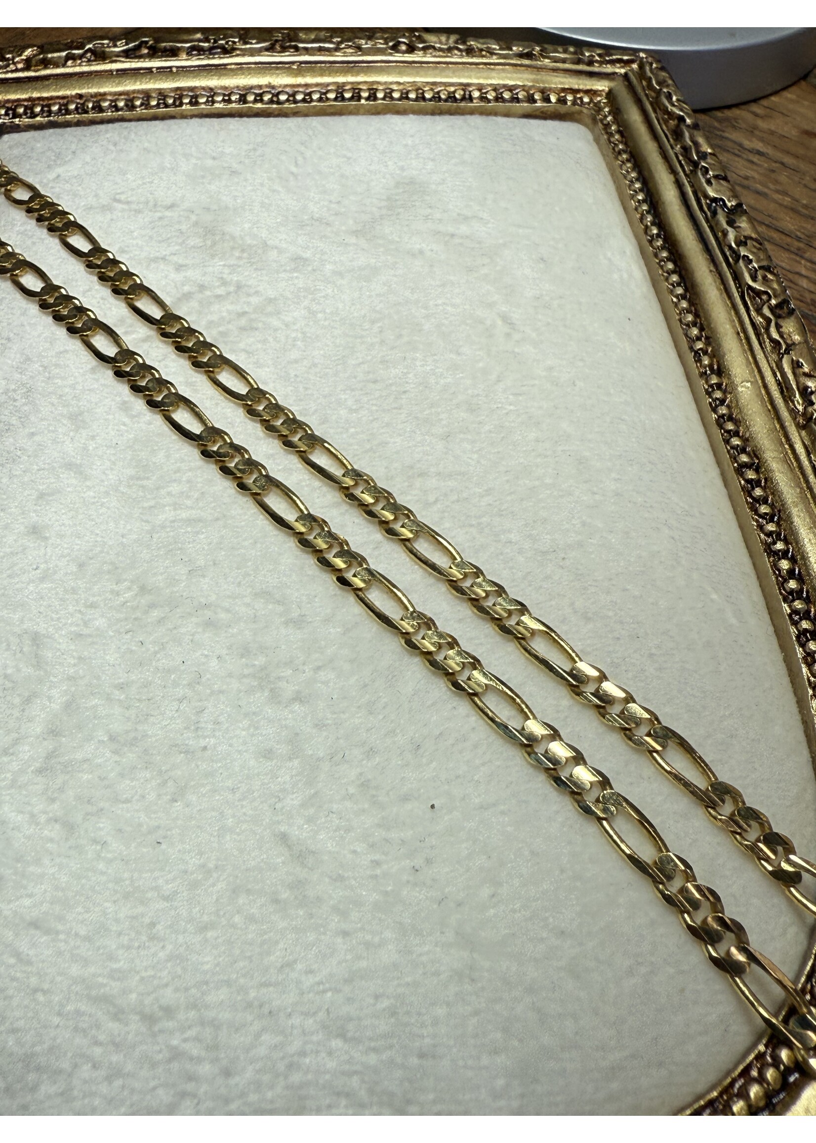 Vintage & Occasion Geelgouden 14k  figaro collier - lengte 50 cm dikte 3.8 mm
