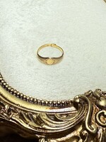 Vintage & Occasion Geelgouden  18k baby zegel ring verstelbaar
