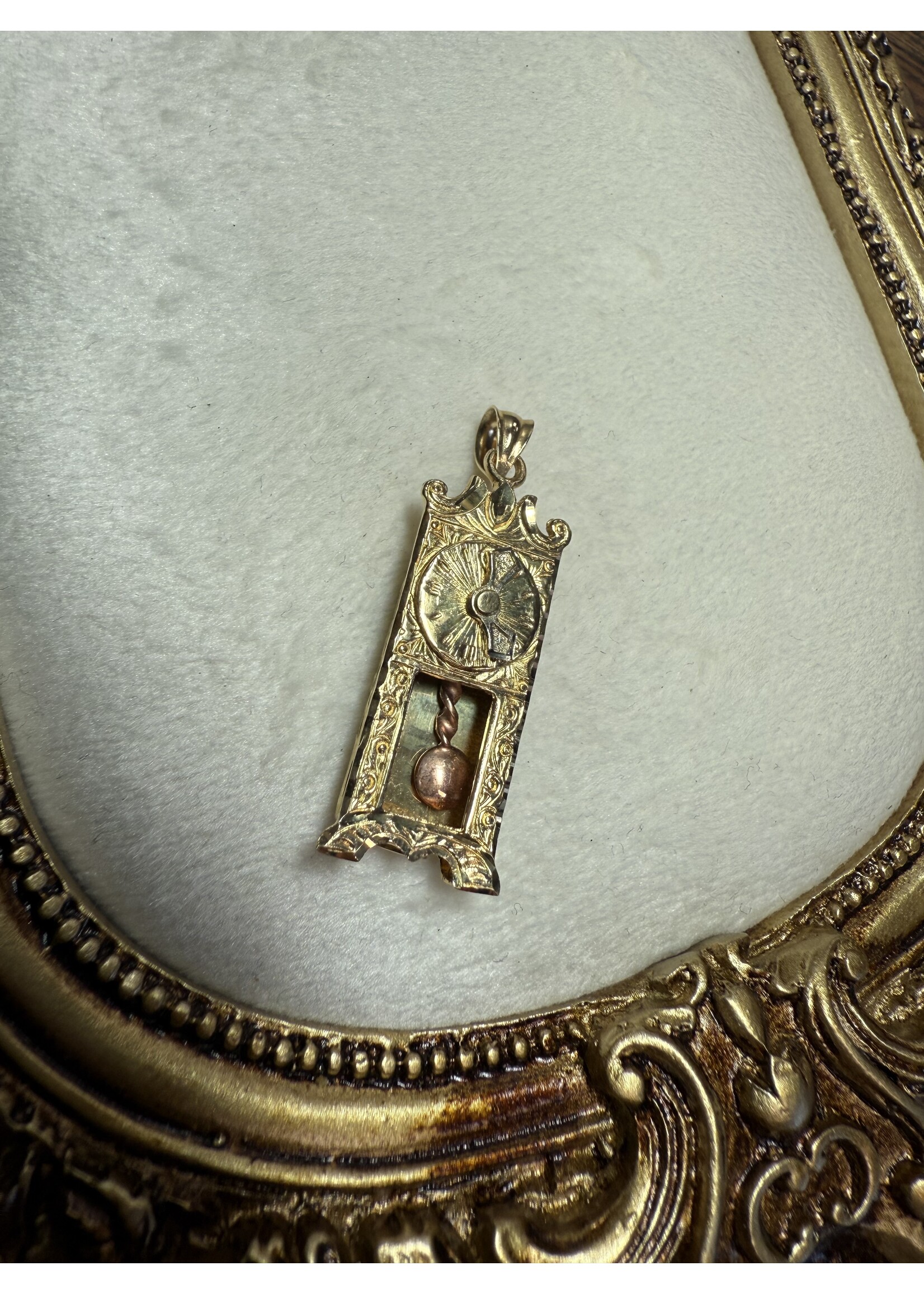 Vintage & Occasion Geelgouden hanger klok Beverley hills gold 14k