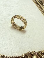 Vintage & Occasion Geelgouden  14 k ring koningsschakel -  maat 17.5
