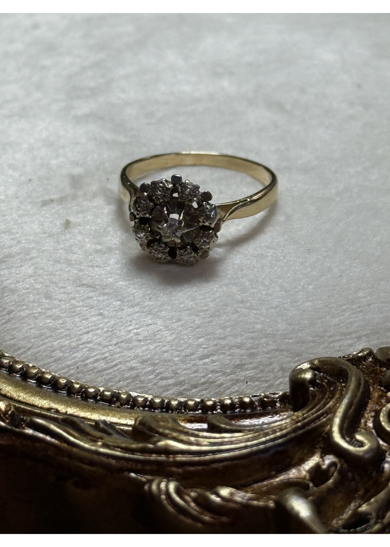 Vintage & Occasion Bicolor gouden ring met briljant - maat 18