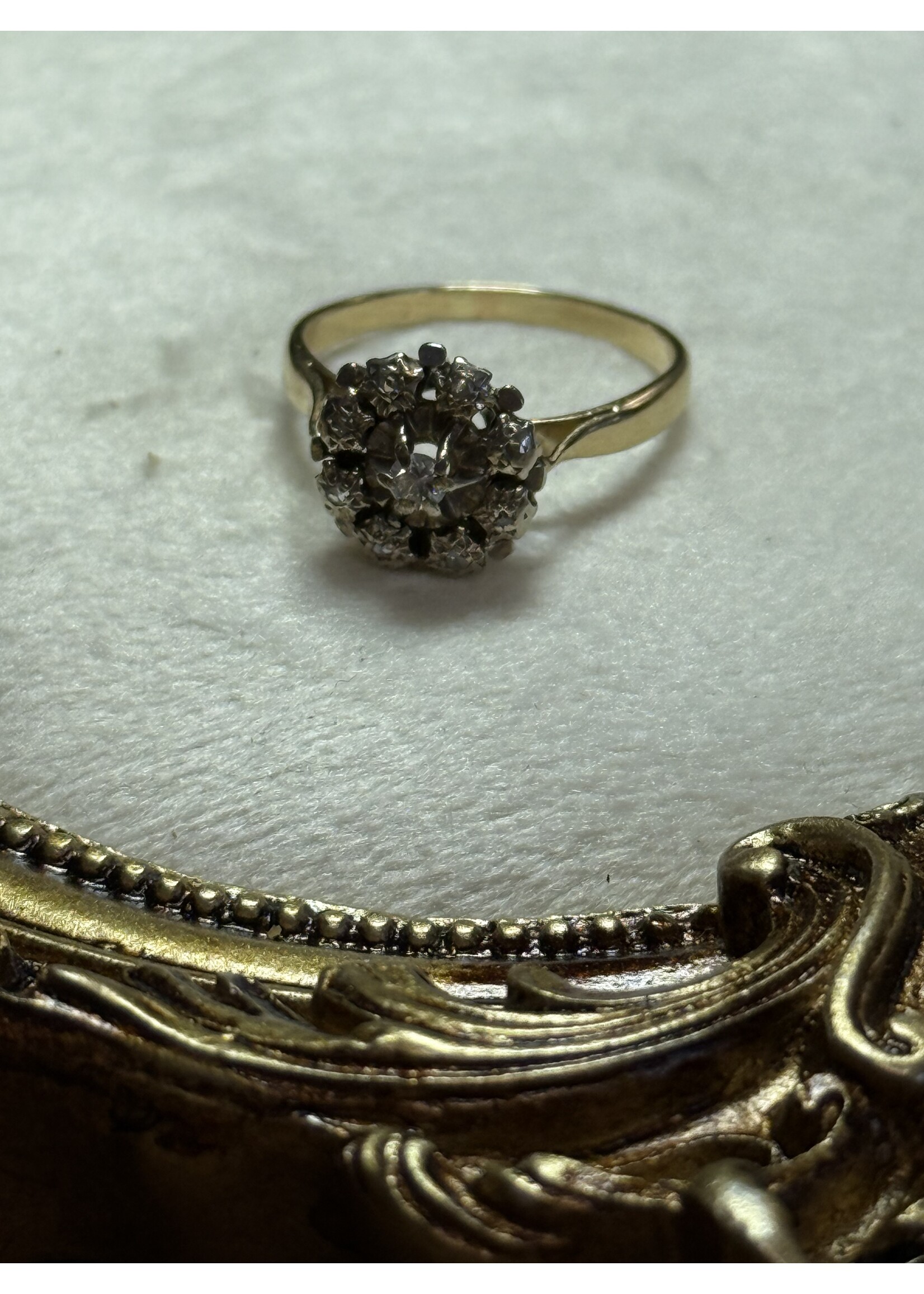 Vintage & Occasion Bicolor gouden ring met briljant - maat 18