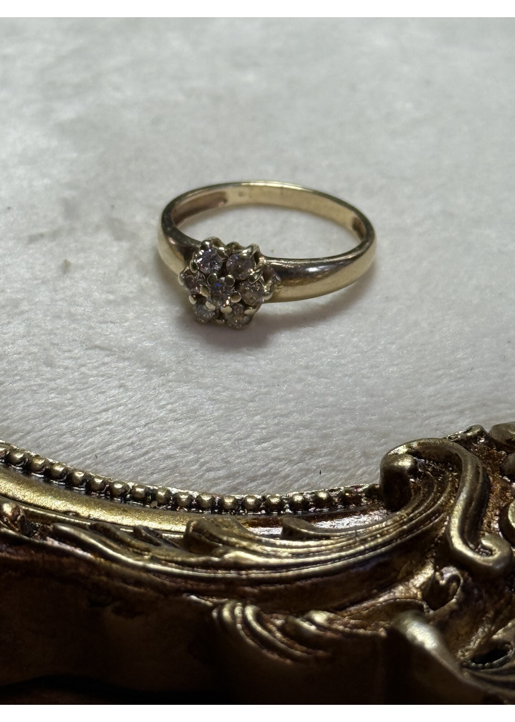 Vintage & Occasion Geelgouden ring met briljant 0.42 ct - maat 18