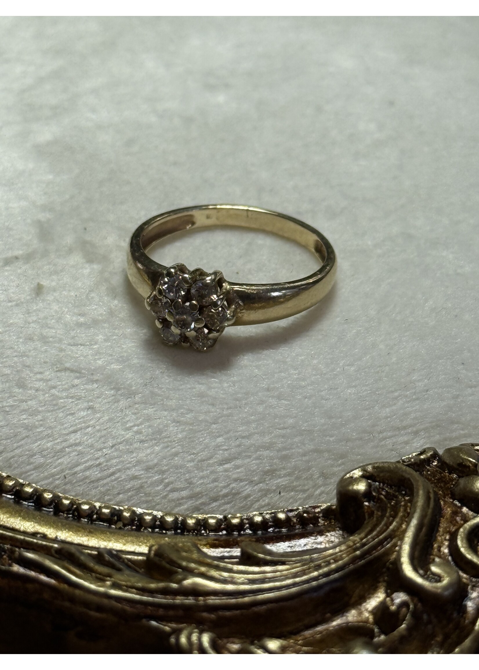Vintage & Occasion Geelgouden ring met briljant 0.42 ct - maat 18
