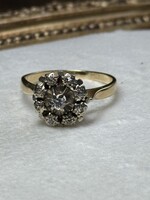 Vintage & Occasion Bicolor gouden ring met briljant - maat 18