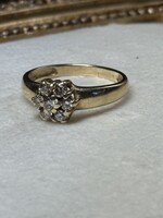 Vintage & Occasion Geelgouden ring met briljant 0.42 ct - maat 18