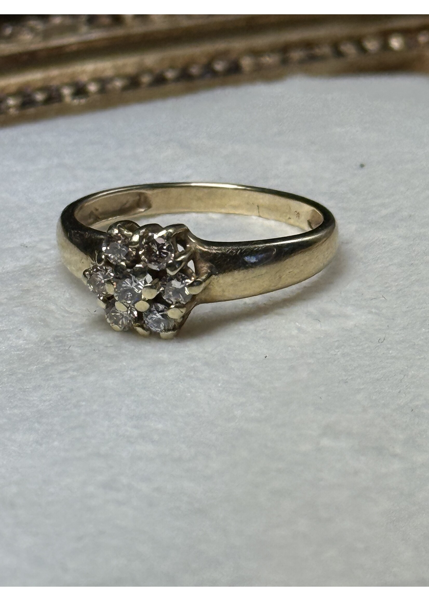 Vintage & Occasion Geelgouden ring met briljant 0.42 ct - maat 18