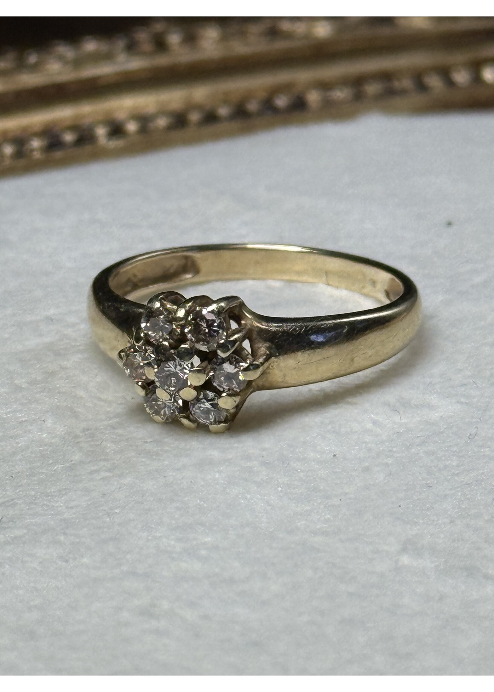 Vintage & Occasion Geelgouden ring met briljant 0.42 ct - maat 18