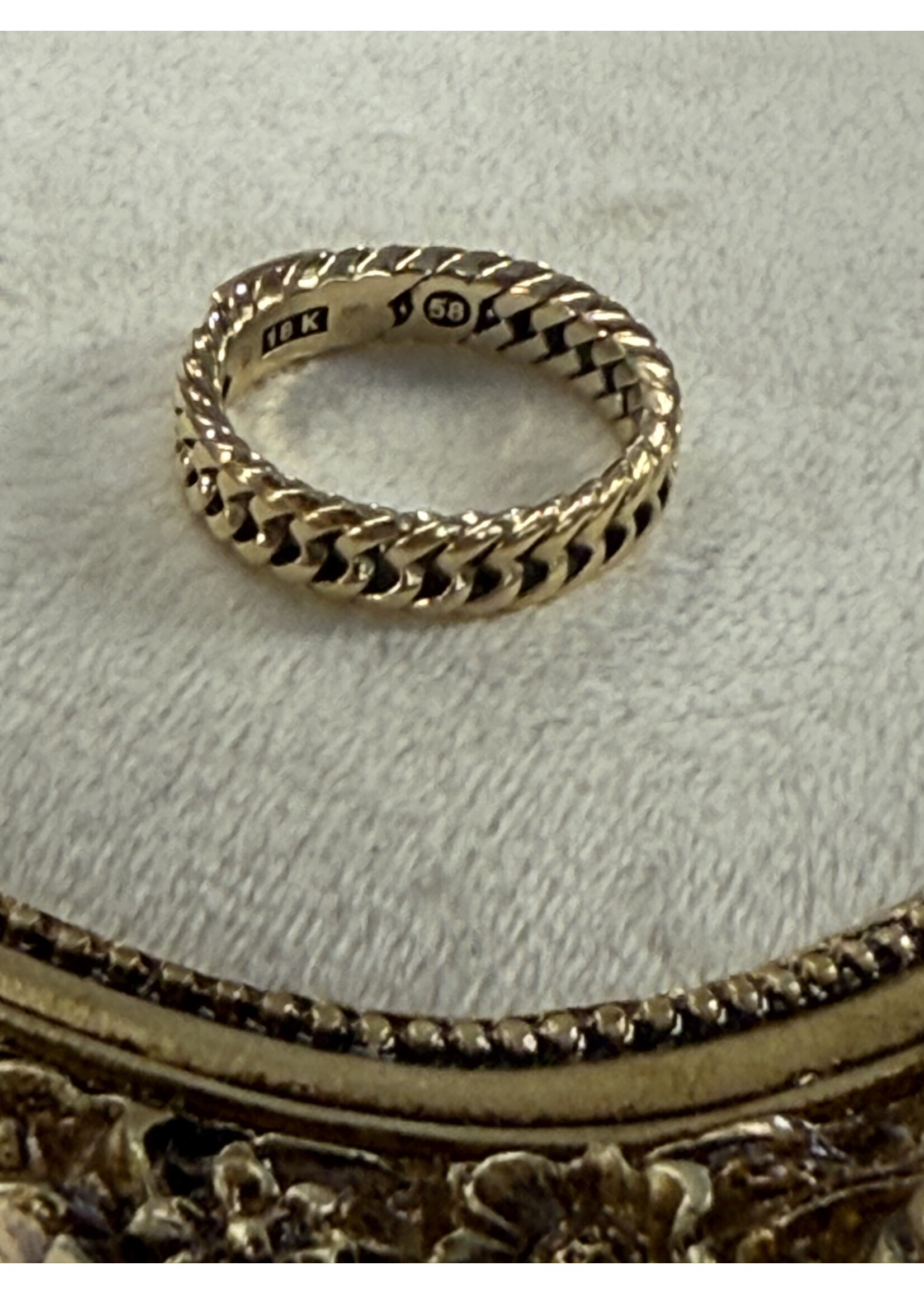 Vintage & Occasion Buddha to buddha gold chain  ring - maat 18