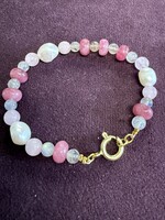 Trollbeads Cataleya Huiscollectie - Armband mix roze - 14k gouden sluiting