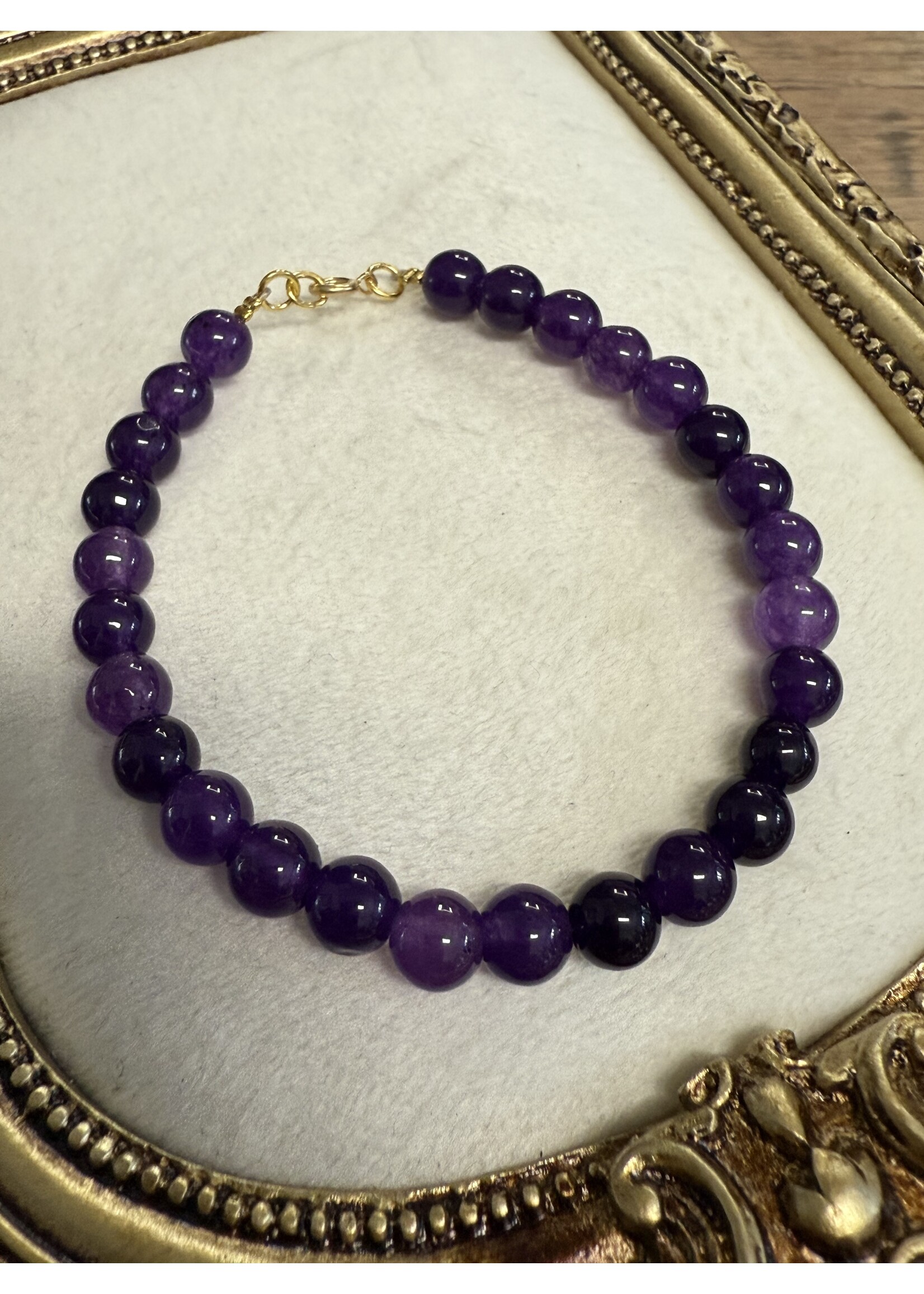 Trollbeads Cataleya Huiscollectie - Armband amethist - 14k gouden sluiting