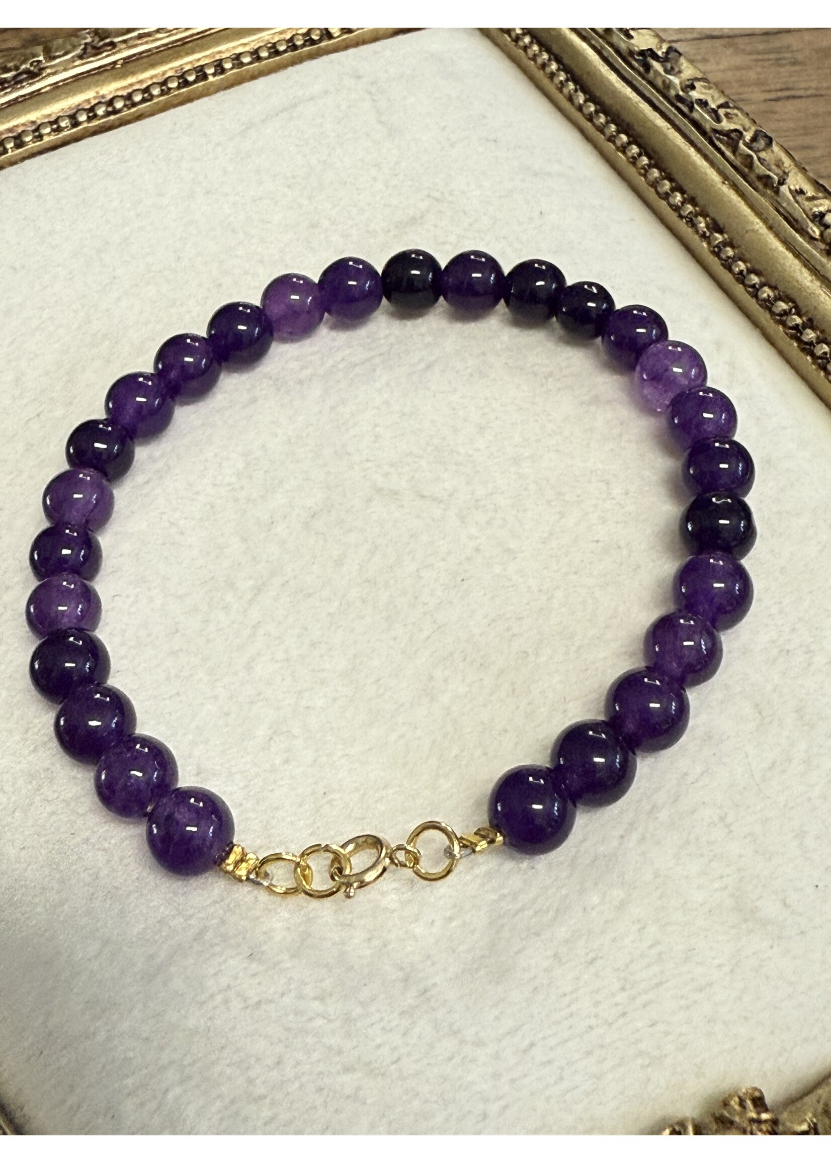 Trollbeads Cataleya Huiscollectie - Armband amethist - 14k gouden sluiting