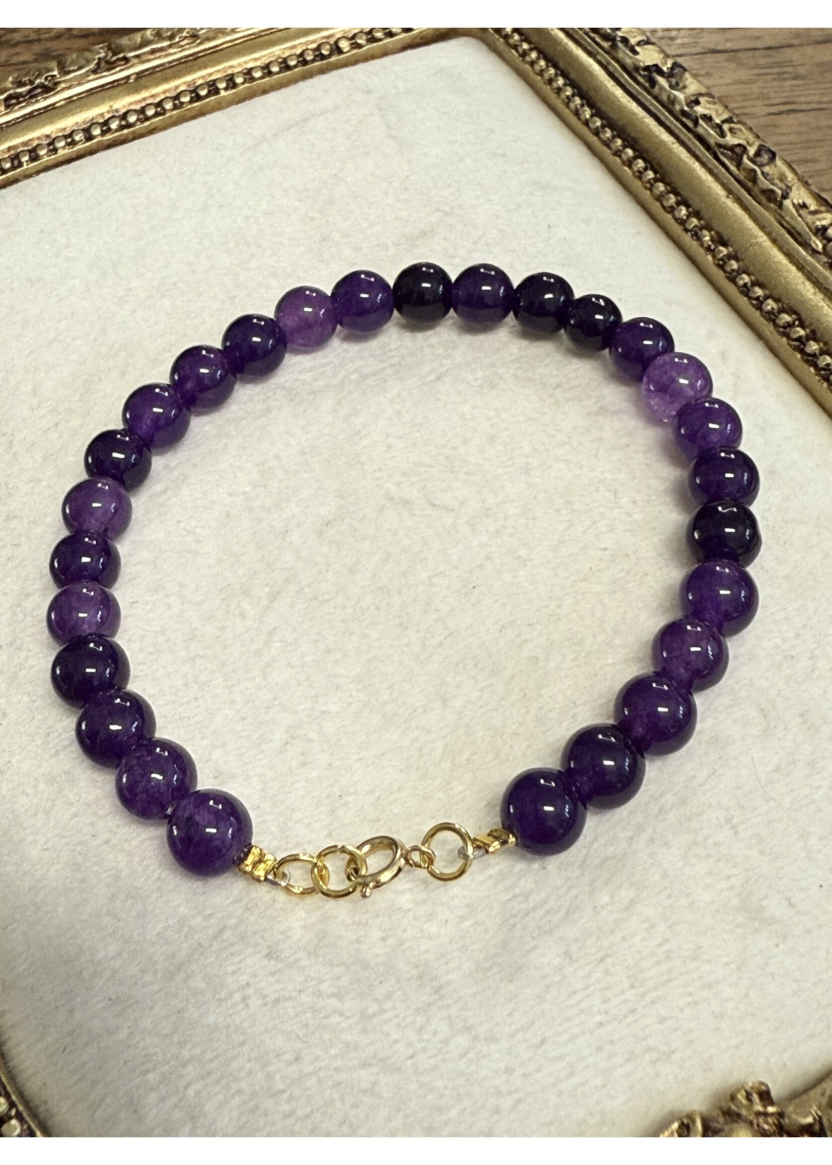 Trollbeads Cataleya Huiscollectie - Armband amethist - 14k gouden sluiting