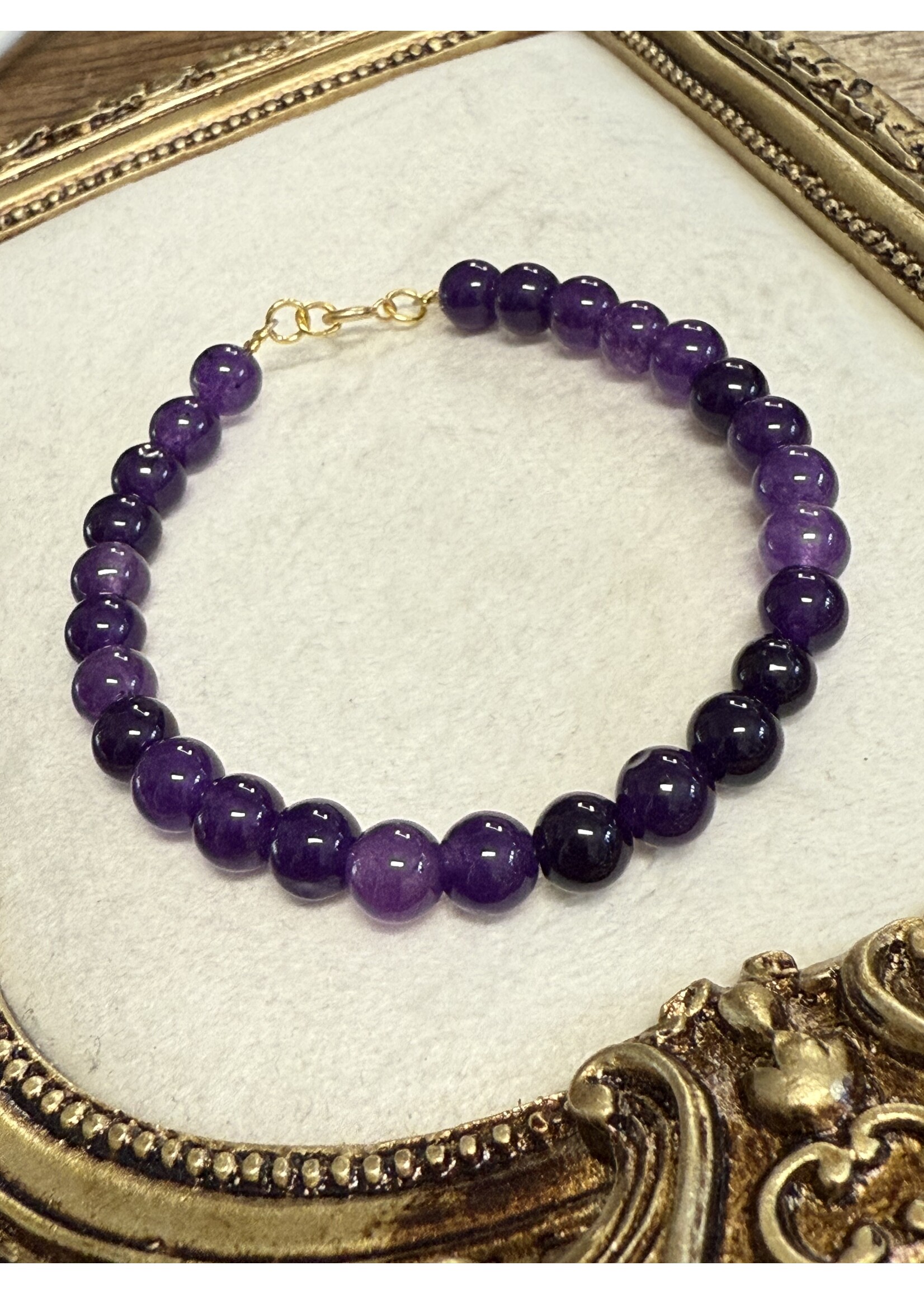 Trollbeads Cataleya Huiscollectie - Armband amethist - 14k gouden sluiting