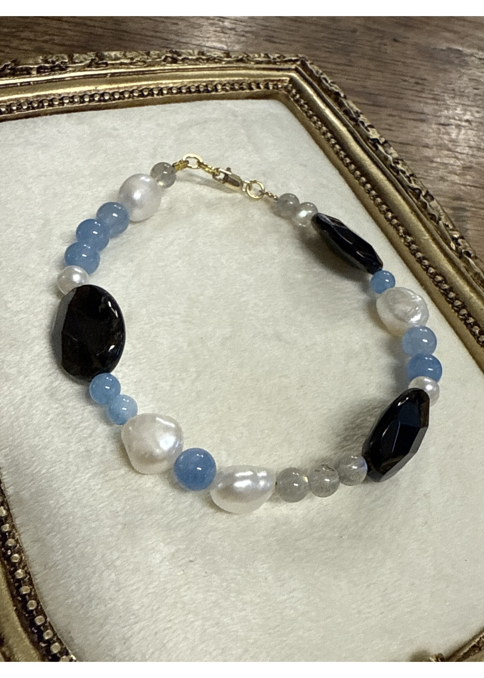 Trollbeads Cataleya Huiscollectie - Mix paars / blauw - 14k gouden sluiting