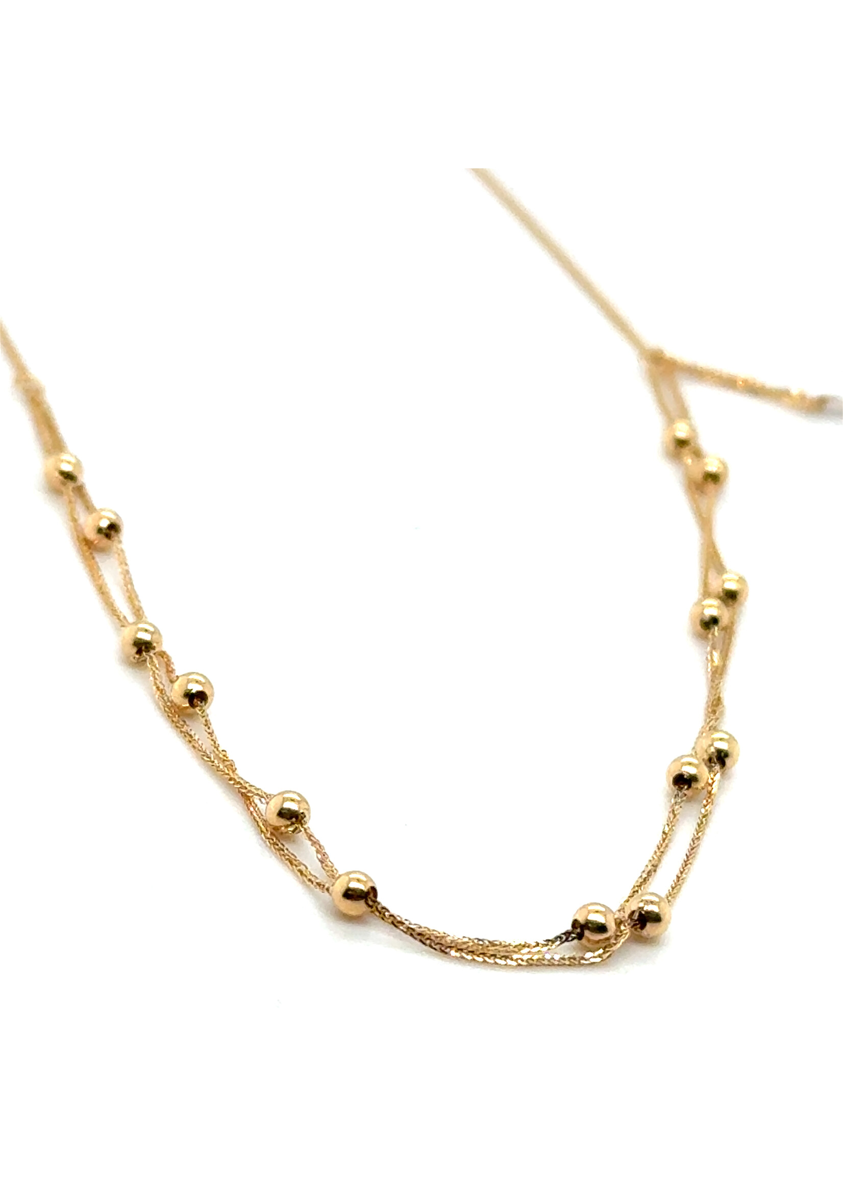 Vintage & Occasion Geelgouden collier met bolletjes - lengte