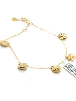 Vintage & Occasion Geelgouden hartjes armband 18k goud
