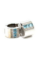 Vintage & Occasion LEchic Witgouden 14k met briljant en topaas 14k