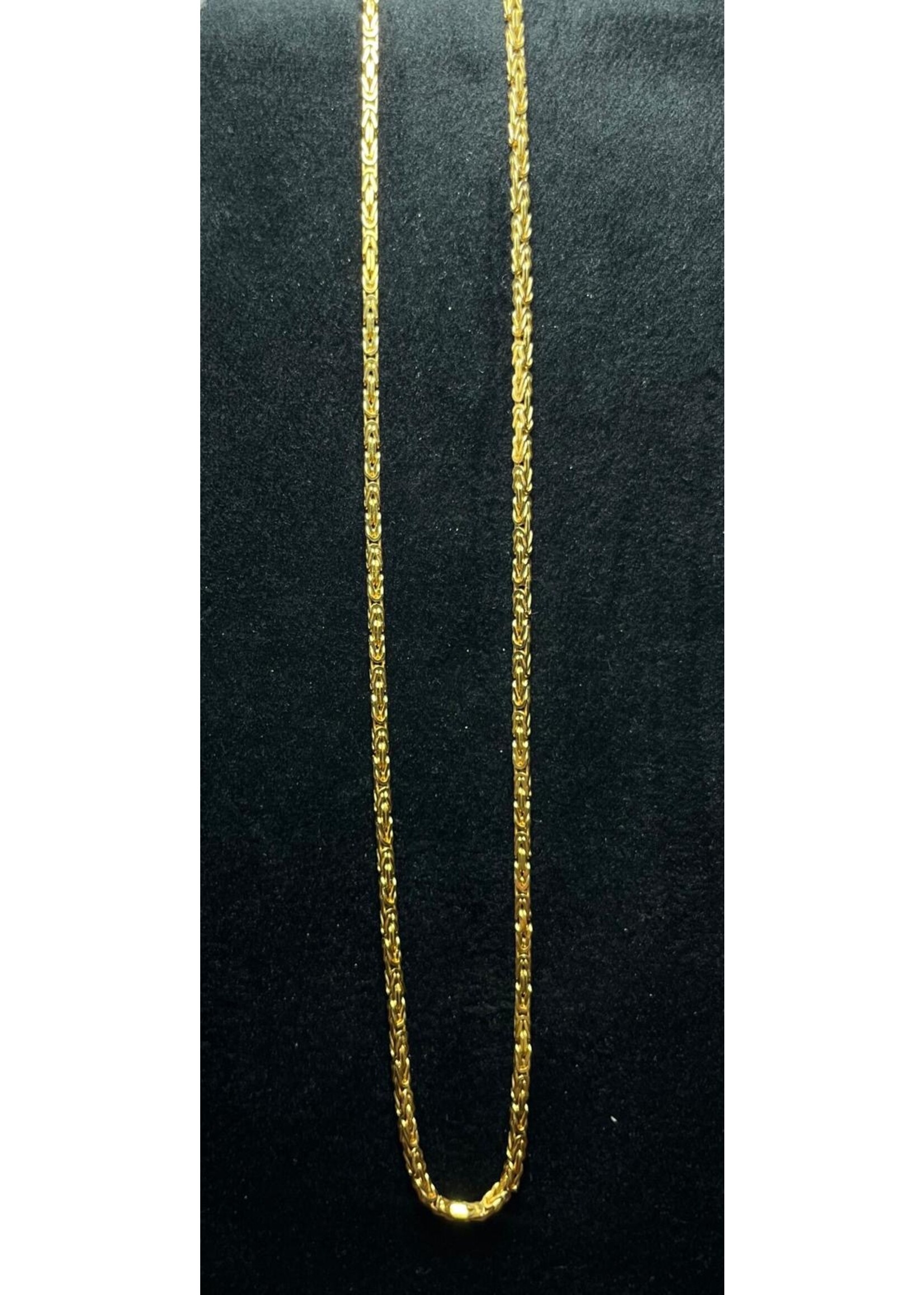 Vintage & Occasion Geelgouden  14k koningsketting - lengte 50 cm doorsnee 2.5 mm