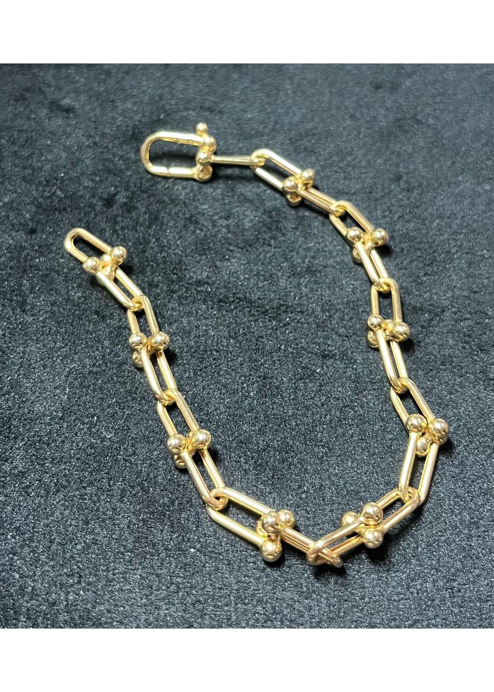 Vintage & Occasion Geelgouden armband 18 k schakels - lengte 19 cm