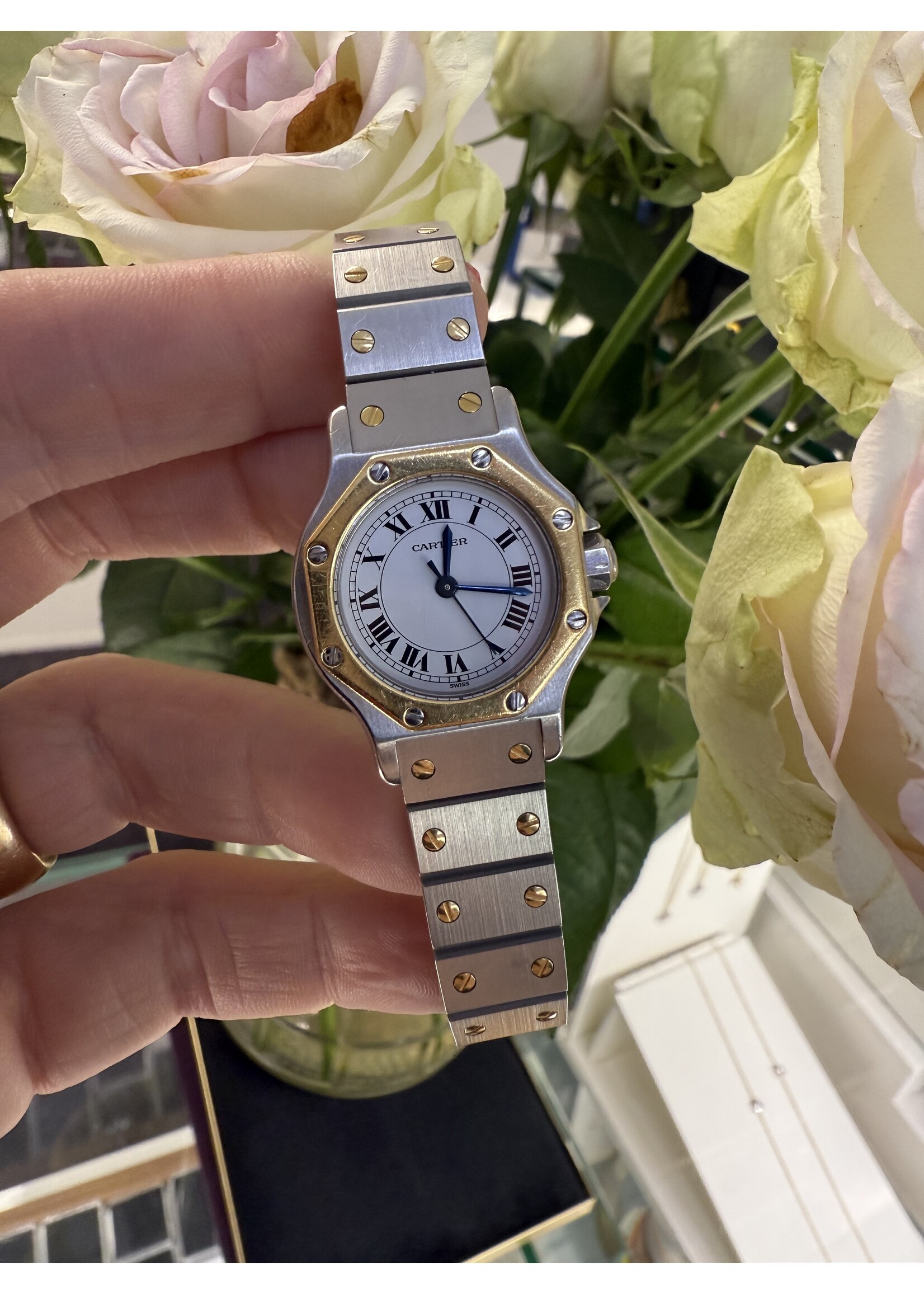 Vintage & Occasion Cartier santos octagon dames model