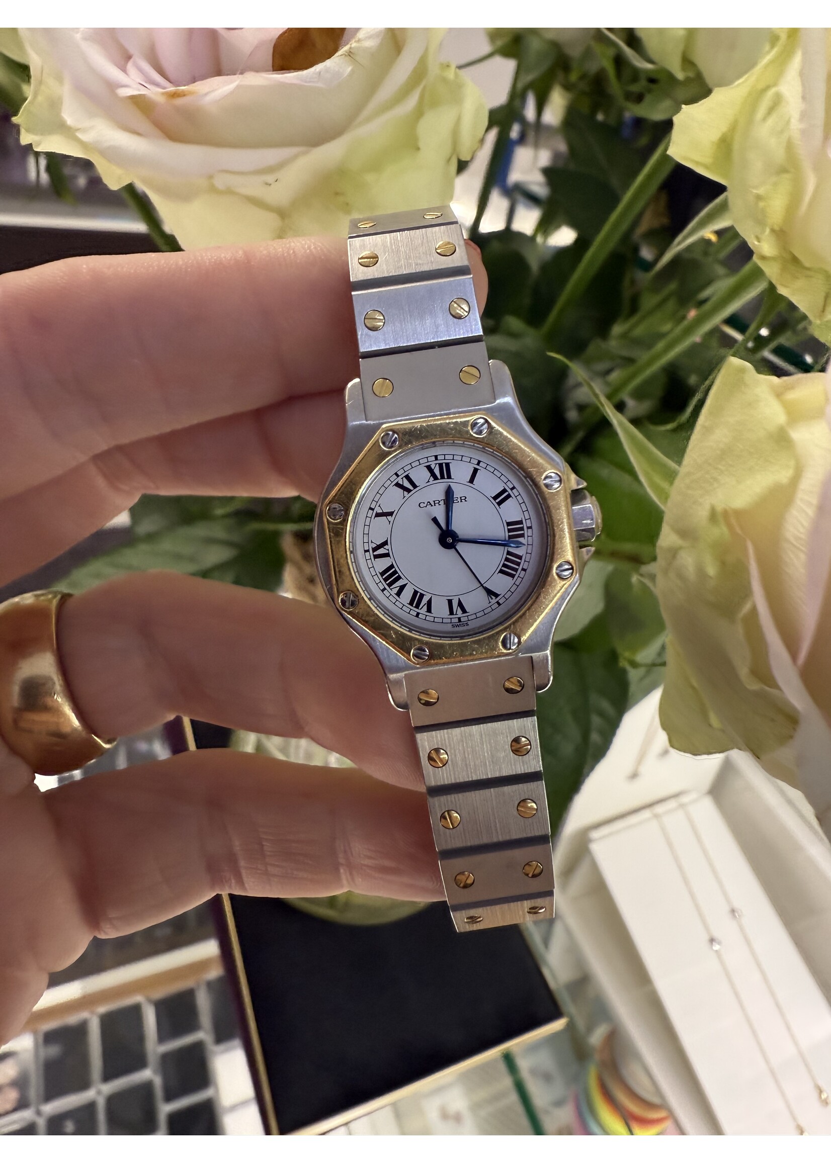 Vintage & Occasion Cartier santos octagon dames model