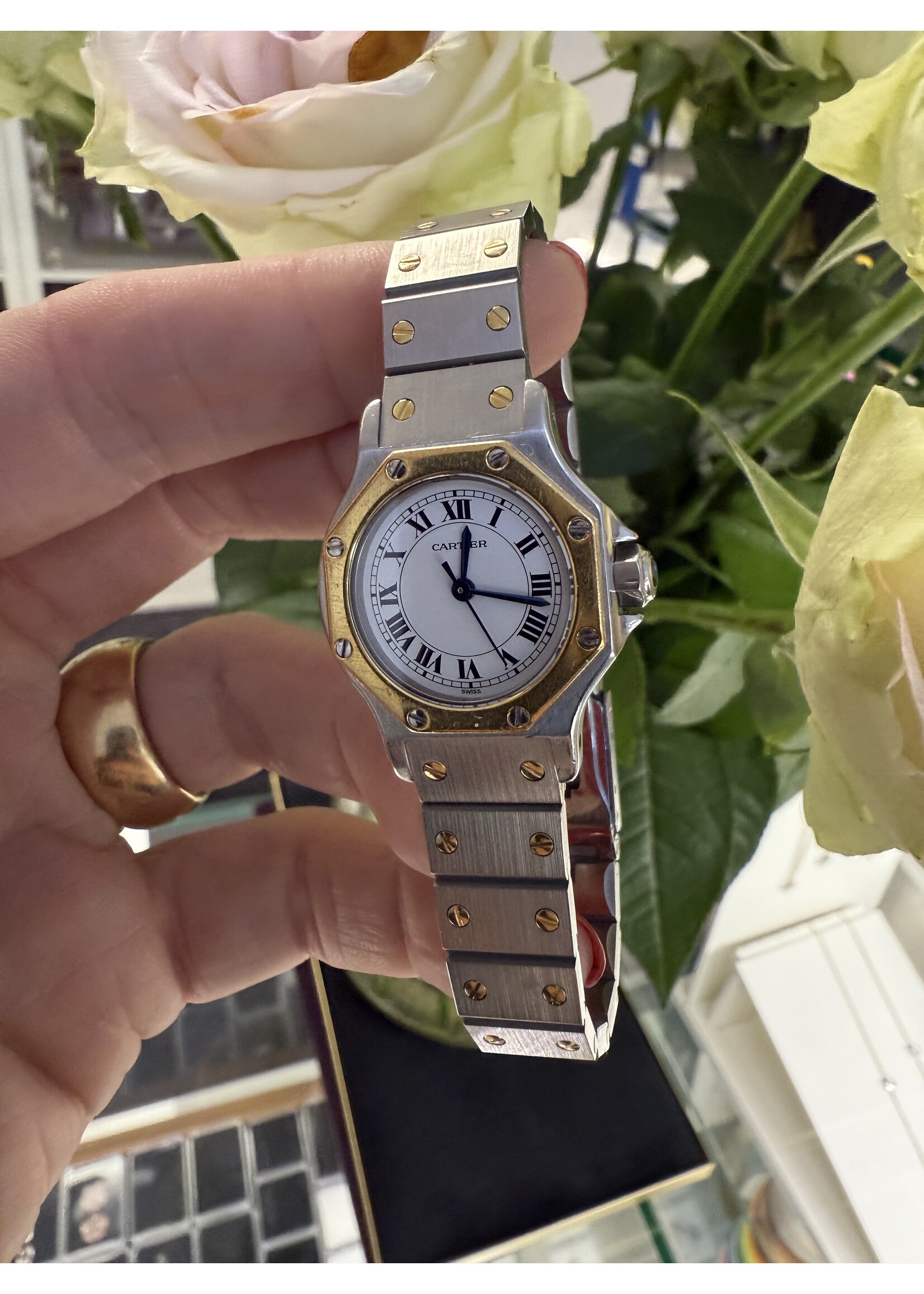 Vintage & Occasion Cartier santos octagon dames model