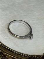 Vintage & Occasion Witgouden tous ring met briljant  0.10 ct  maat 18.25