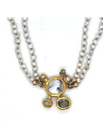 Vintage & Occasion Occasion Collier minouche en Raune collier met akoya  parels en edelstenen