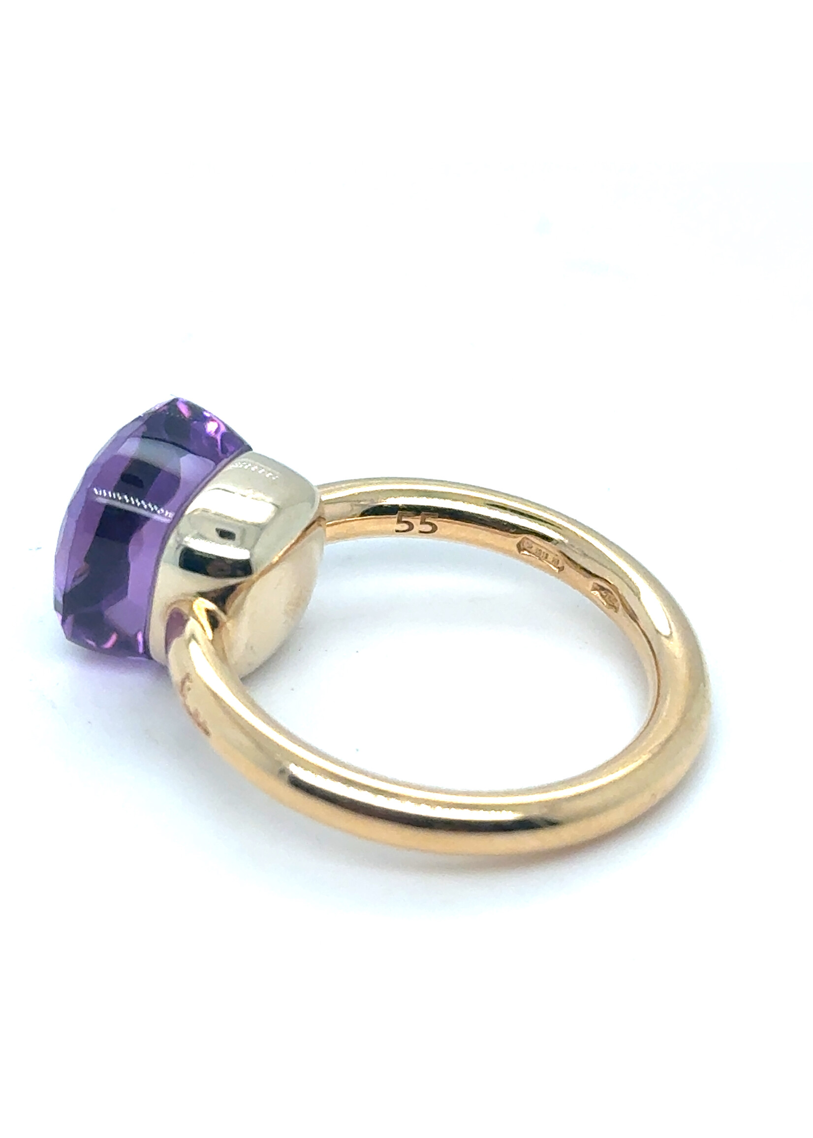Vintage & Occasion Pomellato 18k  ring nudo met amethist - maat 17.5