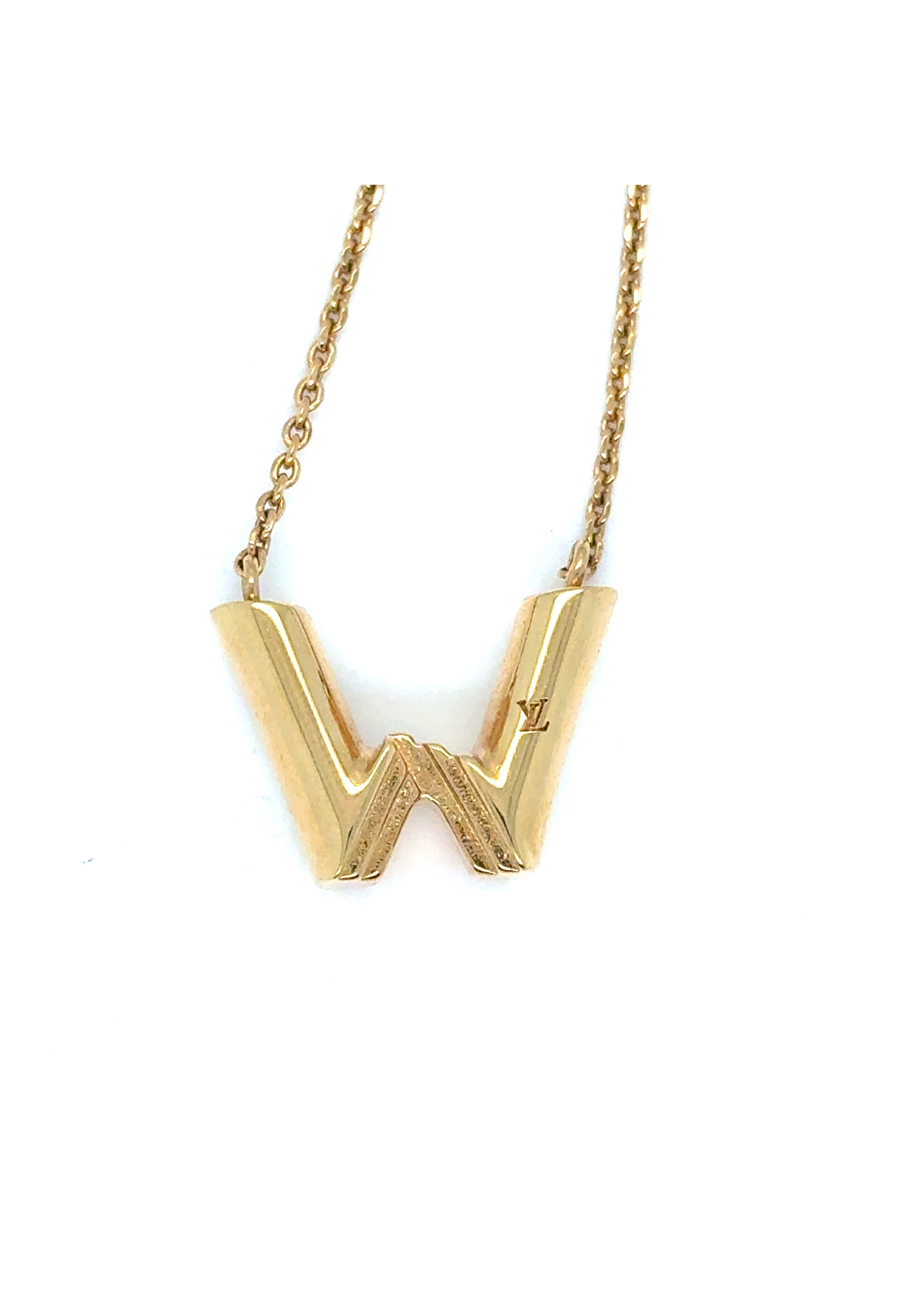 Vintage & Occasion Louis vuitton Ketting met letter W Lv collectie lv & me
