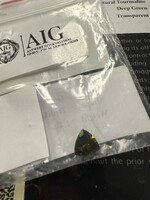 Vintage & Occasion Aig naturel tourmaline 1.40 trillant diep groen