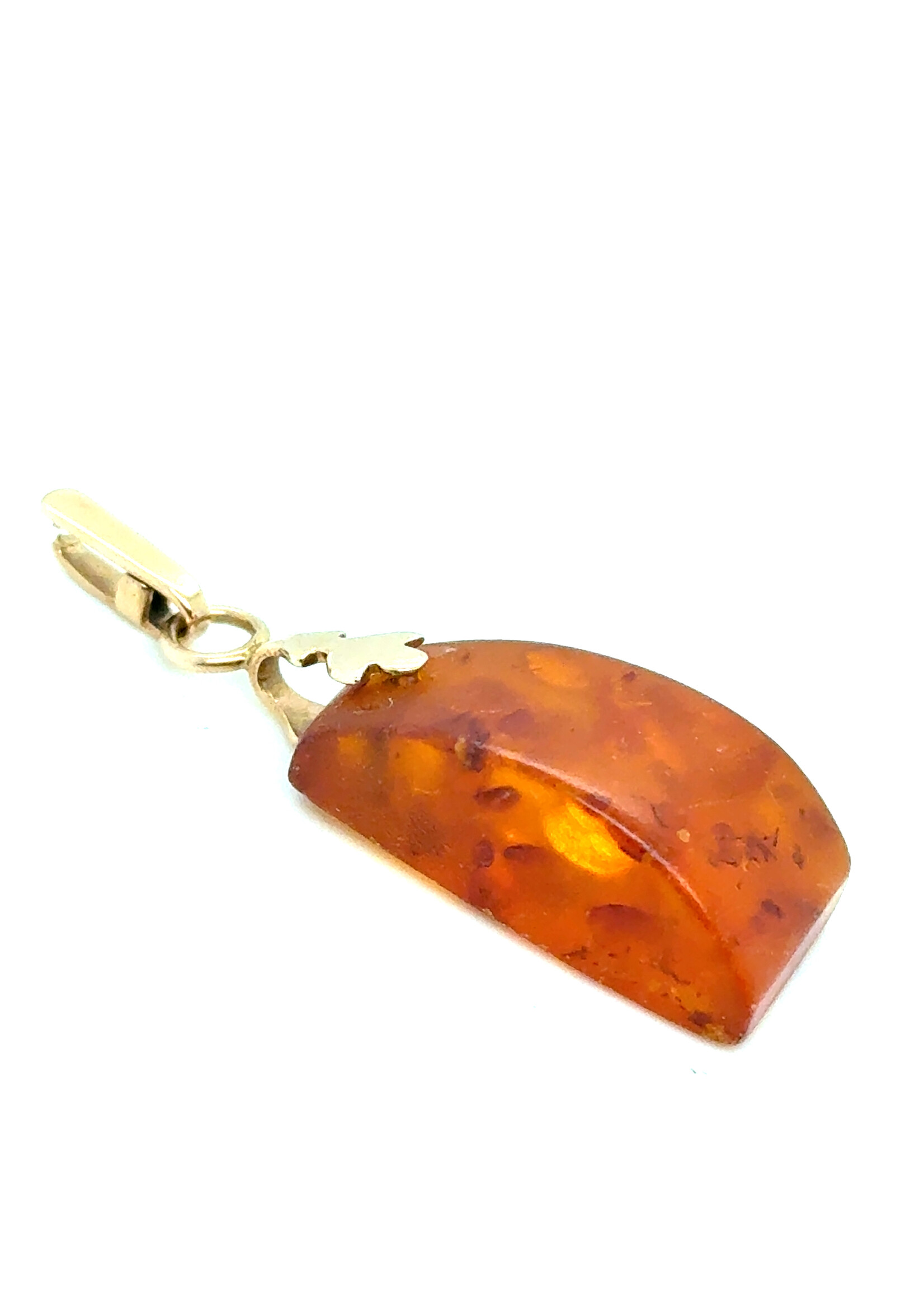 Vintage & Occasion Rosegouden hanger met barnsteen