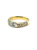 Vintage & Occasion Geelgouden briljanten ring met diamant