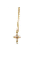 Vintage & Occasion Gouden ketting 10k met kruis