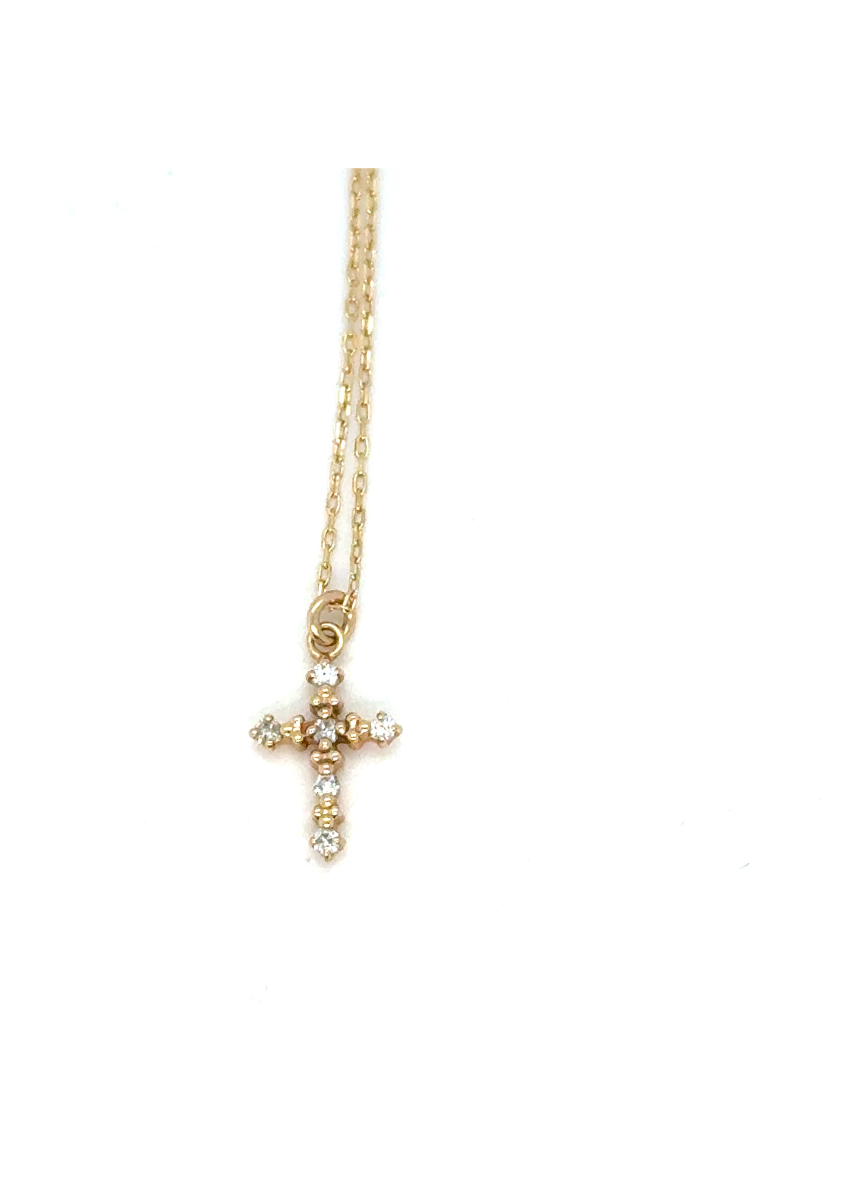 Vintage & Occasion Gouden ketting 10k met kruis