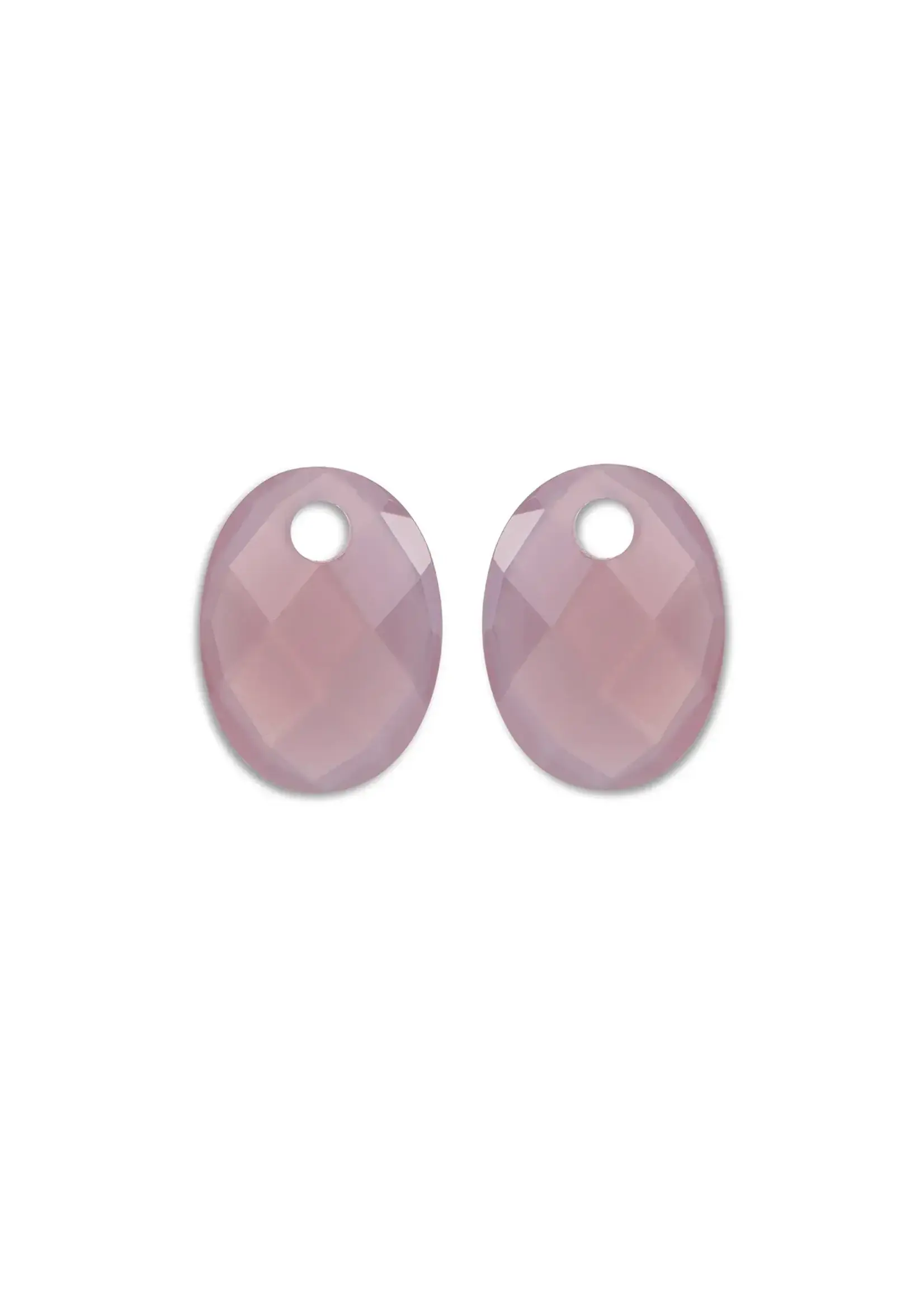 Sparkling Jewels EAGEM66-MO - Oorbel Edelstenen Pink Opalite - Medium Oval