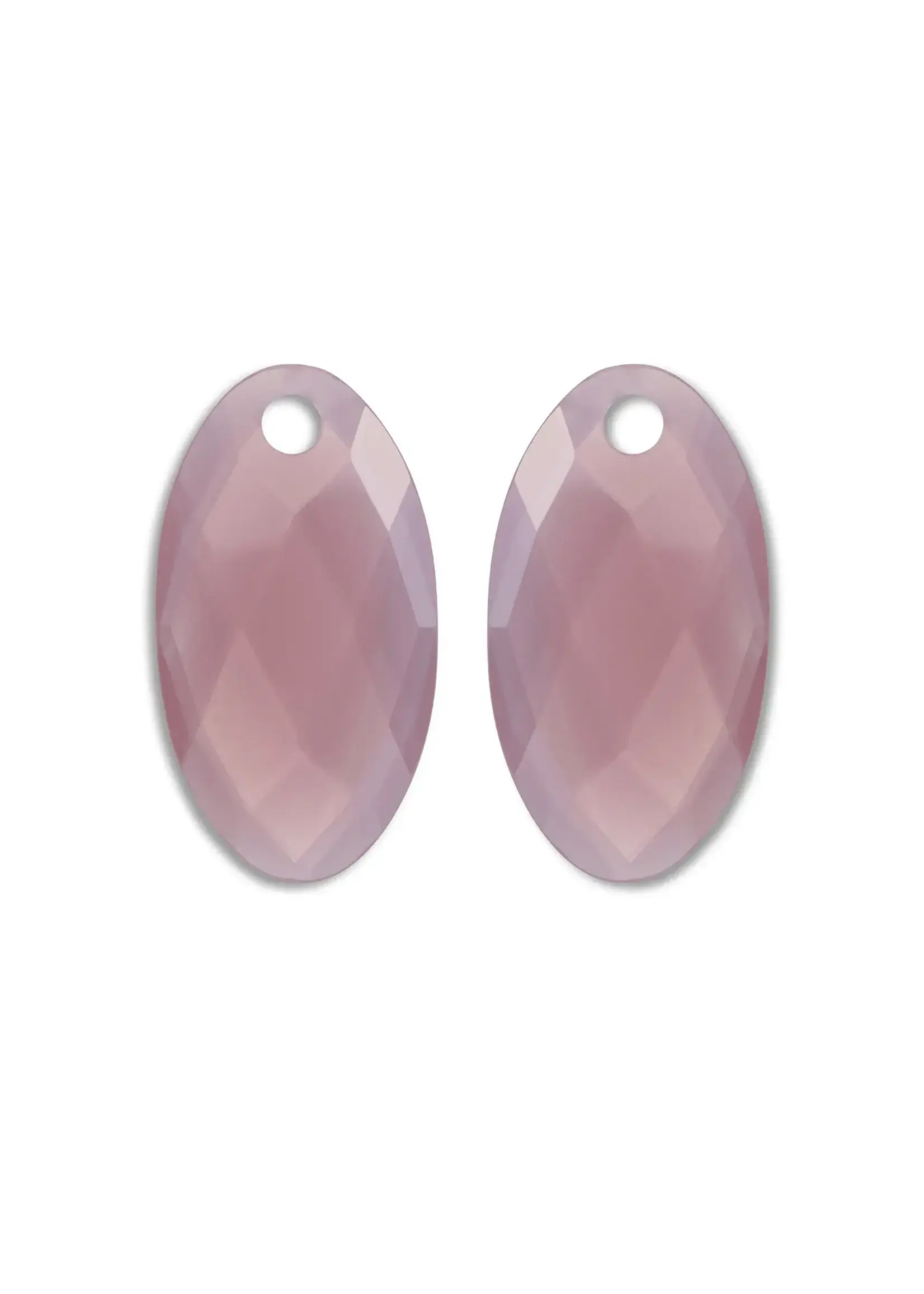 Sparkling Jewels EAGEM66-FCLF-L - Oorbel Edelstenen Pink Opalite - Large Leaf