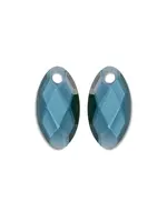 Sparkling Jewels EAGEM67-FCLF-S - Oorbel Edelstenen Ocean Topaz Quartz - Small Leaf