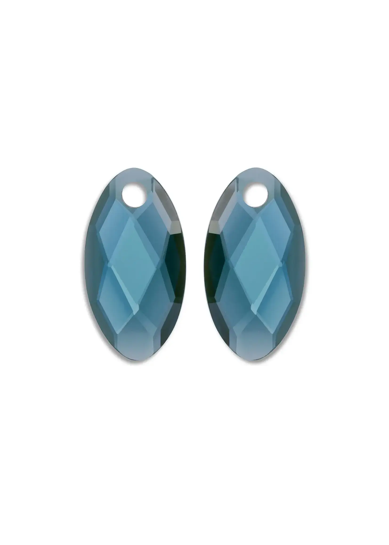 Sparkling Jewels EAGEM67-FCLF-S - Oorbel Edelstenen Ocean Topaz Quartz - Small Leaf