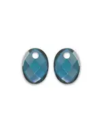 Sparkling Jewels EAGEM67-MO - Oorbel Edelstenen Ocean Topaz Quartz - Medium Oval